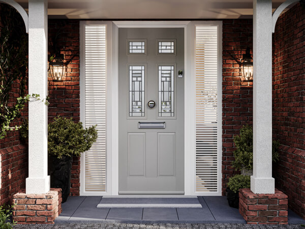 Clover Agate Grey Louisiana Traditional Forte Door